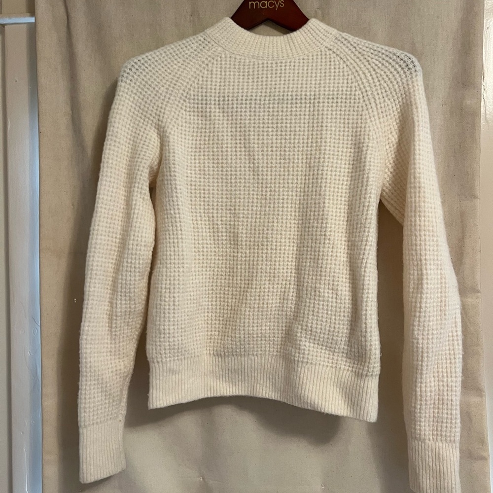Banana Republic Cream Crew Neck Sweater with Textured Knit